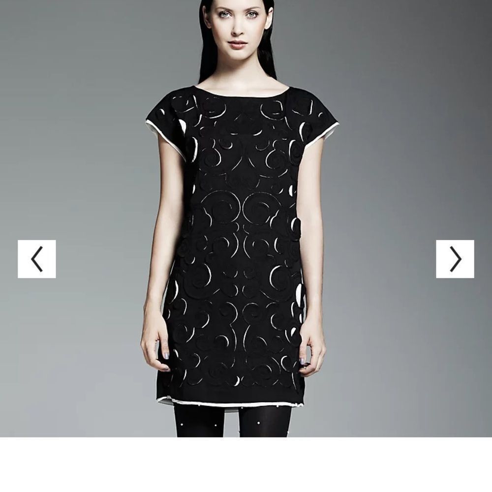 Catherine Malandrino for DesigNation Cream Black Mini Dress Size S